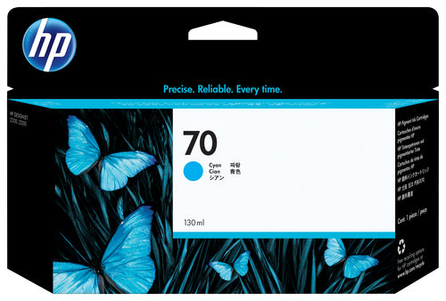 HP 70 130-ml Cyan DesignJet Ink Cartridge HP 70 130-ml Cyan DesignJet Ink Cartridge